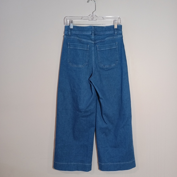 Spanx Cropped Wide Leg Jeans in  Washed Blue Size S - Picture 3 of 9